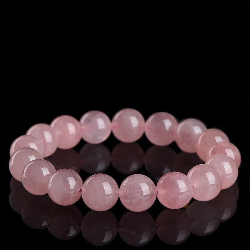 Rose Quartz Bracelet × Traditional Chinese Wisdom of "Tenderness and Uprightness"