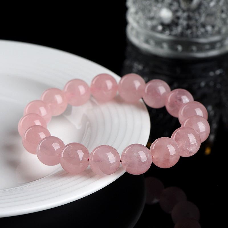 Rose Quartz Bracelet × Traditional Chinese Wisdom of "Tenderness and Uprightness"