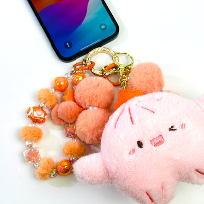 2025 Hand-painted, crystal textured bead phone chain