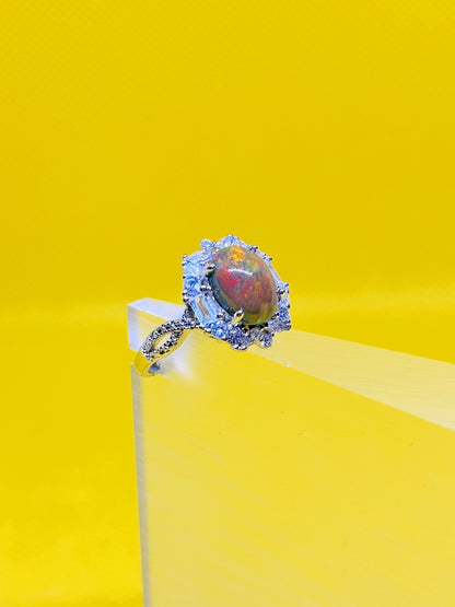 Opal Ring - Sugar-loaf Cut