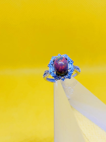 Opal Ring - Sugar-loaf Cut