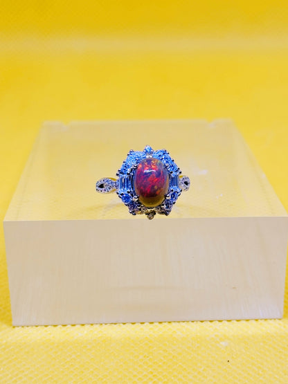 Opal Ring - Sugar-loaf Cut