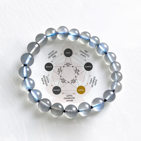 Gray Moonstone Bracelet × Traditional Chinese Wisdom of "Yin Softness and Stillness"